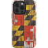 Maryland Flag Dark Wood iPhone 14 Pro Impact Case