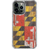 Maryland Flag Dark Wood iPhone 14 Pro Max Clear Case