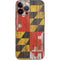 Maryland Flag Dark Wood iPhone 14 Pro Max Skin