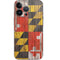 Maryland Flag Dark Wood iPhone 14 Pro Skin