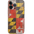 Maryland Flag Dark Wood iPhone 14 Pro Skin