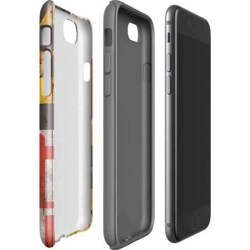 Maryland Flag Dark Wood iPhone SE (2nd & 3rd Gen) Pro Case