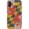 Maryland Flag Dark Wood iPhone X Pro Case