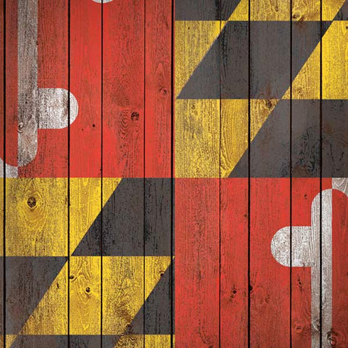 Maryland Flag Dark Wood iPhone X Pro Case