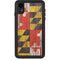 Maryland Flag Dark Wood iPhone XR Waterproof Case