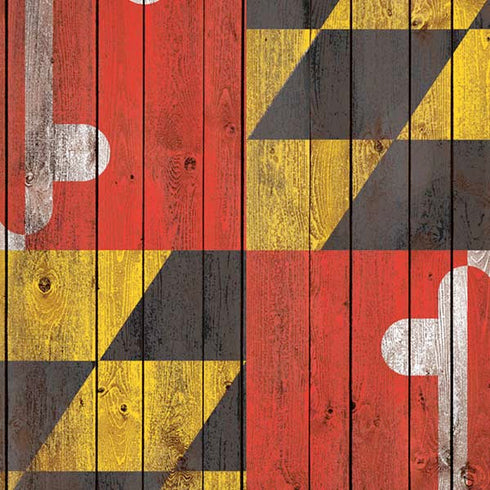 Maryland Flag Dark Wood iPhone XS Pro Case