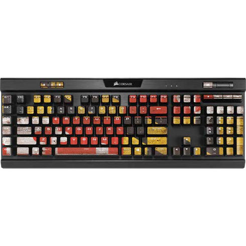 Maryland Flag Dark Wood K95 RGB PLATINUM Mechanical Gaming Keyboard Skin