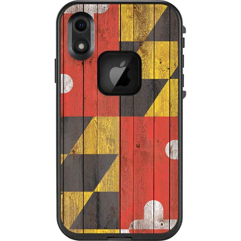 Maryland Flag Dark Wood LifeProof Fre iPhone Skin