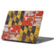 Maryland Flag Dark Wood Apple MacBook Pro 13-inch Skin