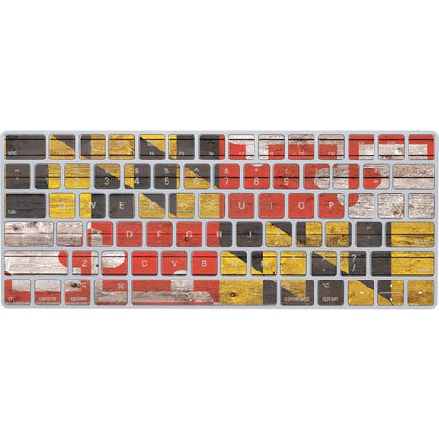 Maryland Flag Dark Wood Magic Keyboard Skin