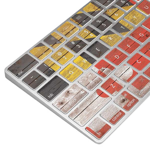 Maryland Flag Dark Wood Magic Keyboard Skin