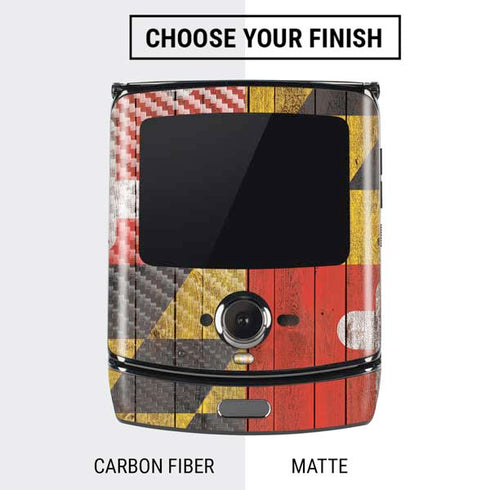 Maryland Flag Dark Wood Motorola RAZR Skin
