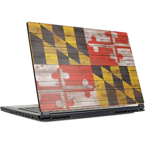Maryland Flag Dark Wood MSI GS65 Stealth Laptop Skin