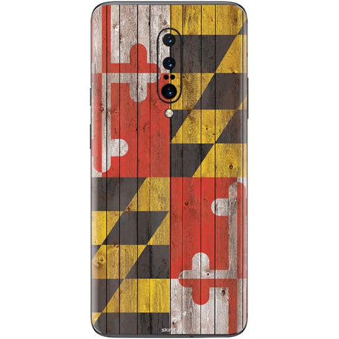 Maryland Flag Dark Wood OnePlus 7 Pro Skin