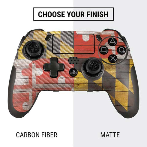 Maryland Flag Dark Wood PlayStation Scuf Vantage 2 Controller Skin