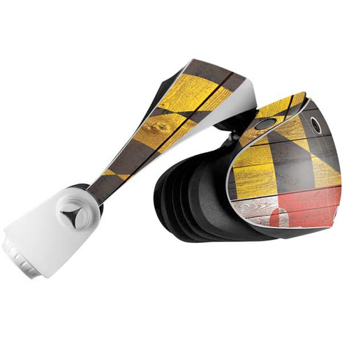 Maryland Flag Dark Wood PlayStation VR2 Skin