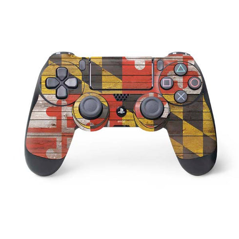 Maryland Flag Dark Wood PS4 Controller Skin
