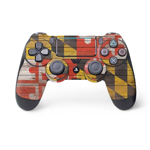 Maryland Flag Dark Wood PS4 Pro/Slim Controller Skin