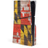 Maryland Flag Dark Wood PS5 Slim Disk Console Skin