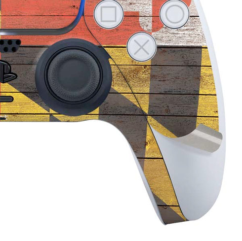 Maryland Flag Dark Wood PS5 Slim Digital Edition Bundle Skin