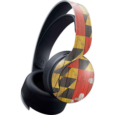 Maryland Flag Dark Wood PULSE 3D Wireless Headset for PS5 Skin