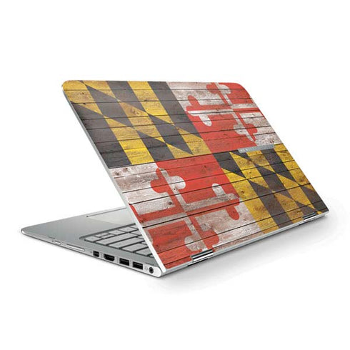 Maryland Flag Dark Wood HP Spectre Skin