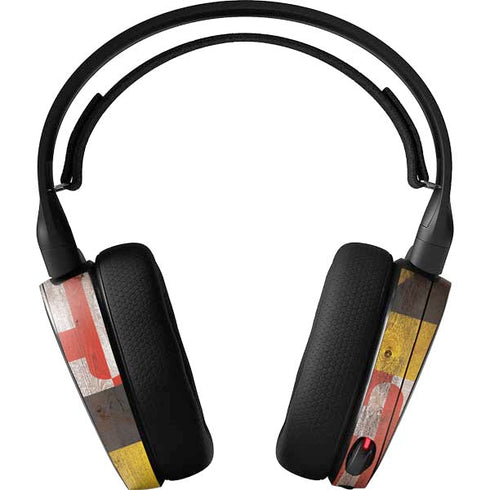 Maryland Flag Dark Wood SteelSeries Arctis 3 Skin