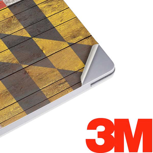 Maryland Flag Dark Wood Surface Laptop 2 Skin