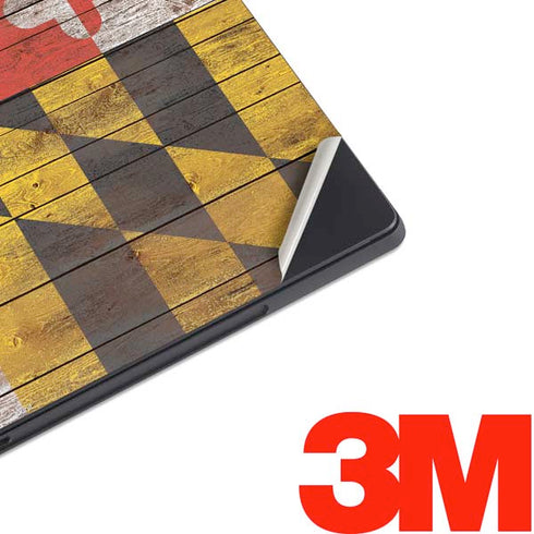 Maryland Flag Dark Wood Surface Pro 6 Skin