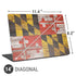 Maryland Flag Dark Wood Universal Laptop 14in (11.4 x 8.2in) Skin