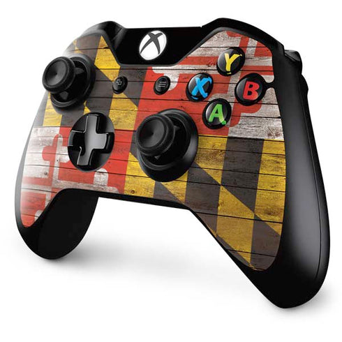 Maryland Flag Dark Wood Xbox One Controller Skin