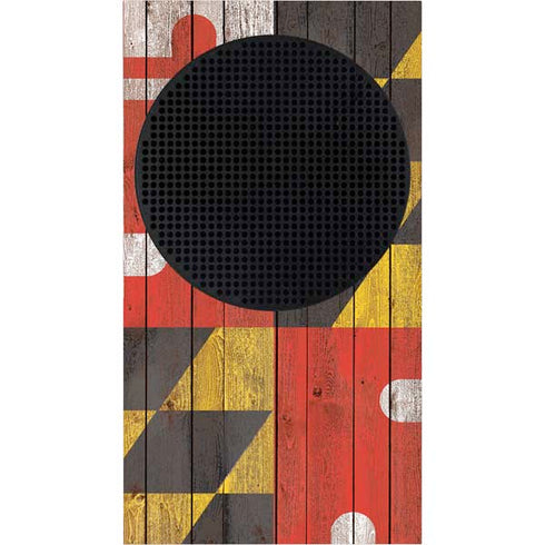 Maryland Flag Dark Wood Xbox Series S Bundle Skin