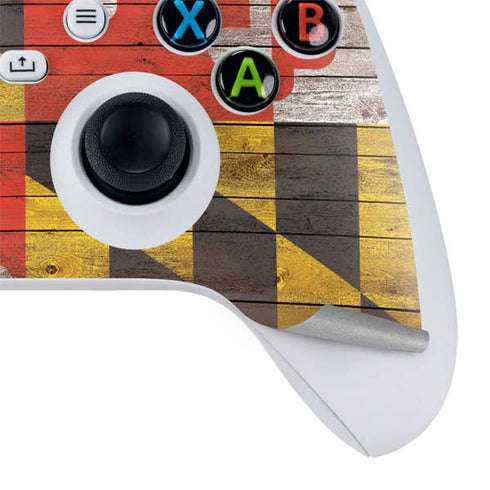 Maryland Flag Dark Wood Xbox Series S Bundle Skin