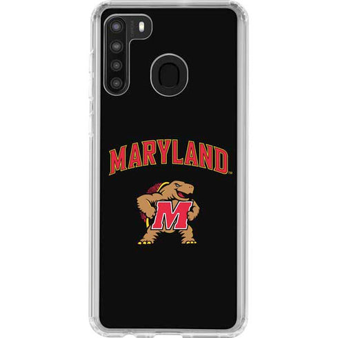 University of Maryland Collegiate Text Galaxy A21 Clear Case