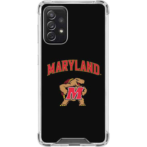 University of Maryland Collegiate Text Galaxy A72 5G Clear Case
