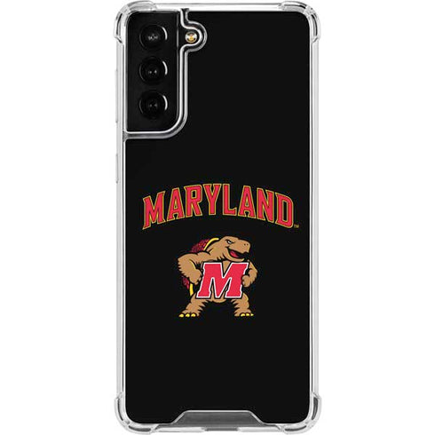 University of Maryland Collegiate Text Galaxy S21 FE Clear Case