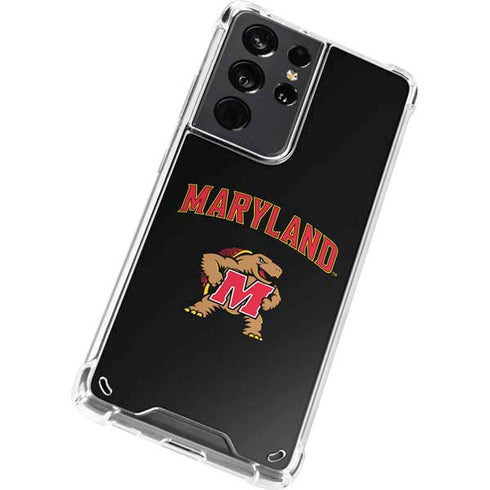 University of Maryland Collegiate Text Galaxy S21 Ultra 5G Clear Case