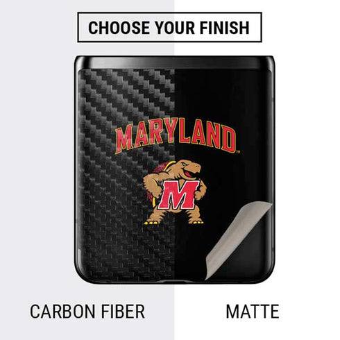 University of Maryland Collegiate Text Galaxy Z Flip Skin
