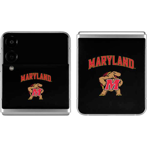 University of Maryland Collegiate Text Galaxy Z Flip4 5G Skin
