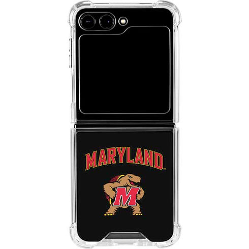 University of Maryland Collegiate Text Galaxy Z Flip5 5G Clear Case