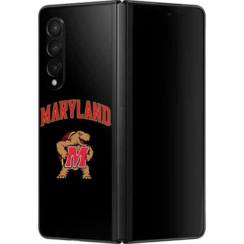 University of Maryland Collegiate Text Galaxy Z Fold3 5G Skin