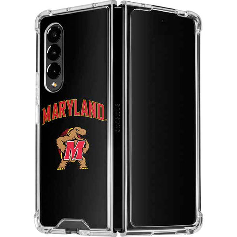 University of Maryland Collegiate Text Galaxy Z Fold4 5G Clear Case