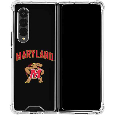 University of Maryland Collegiate Text Galaxy Z Fold4 5G Clear Case