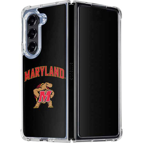 University of Maryland Collegiate Text Galaxy Z Fold5 5G Clear Case