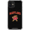 University of Maryland Collegiate Text iPhone 12 Clear Case
