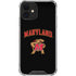 University of Maryland Collegiate Text iPhone 12 Clear Case