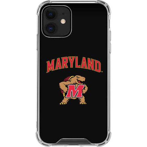 University of Maryland Collegiate Text iPhone 12 Mini Clear Case