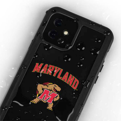 University of Maryland Collegiate Text iPhone 12 Mini Waterproof Case