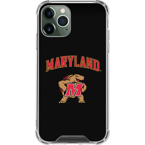 University of Maryland Collegiate Text iPhone 12 Pro Clear Case