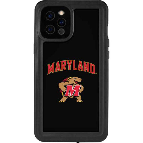 University of Maryland Collegiate Text iPhone 12 Pro Max Waterproof Case